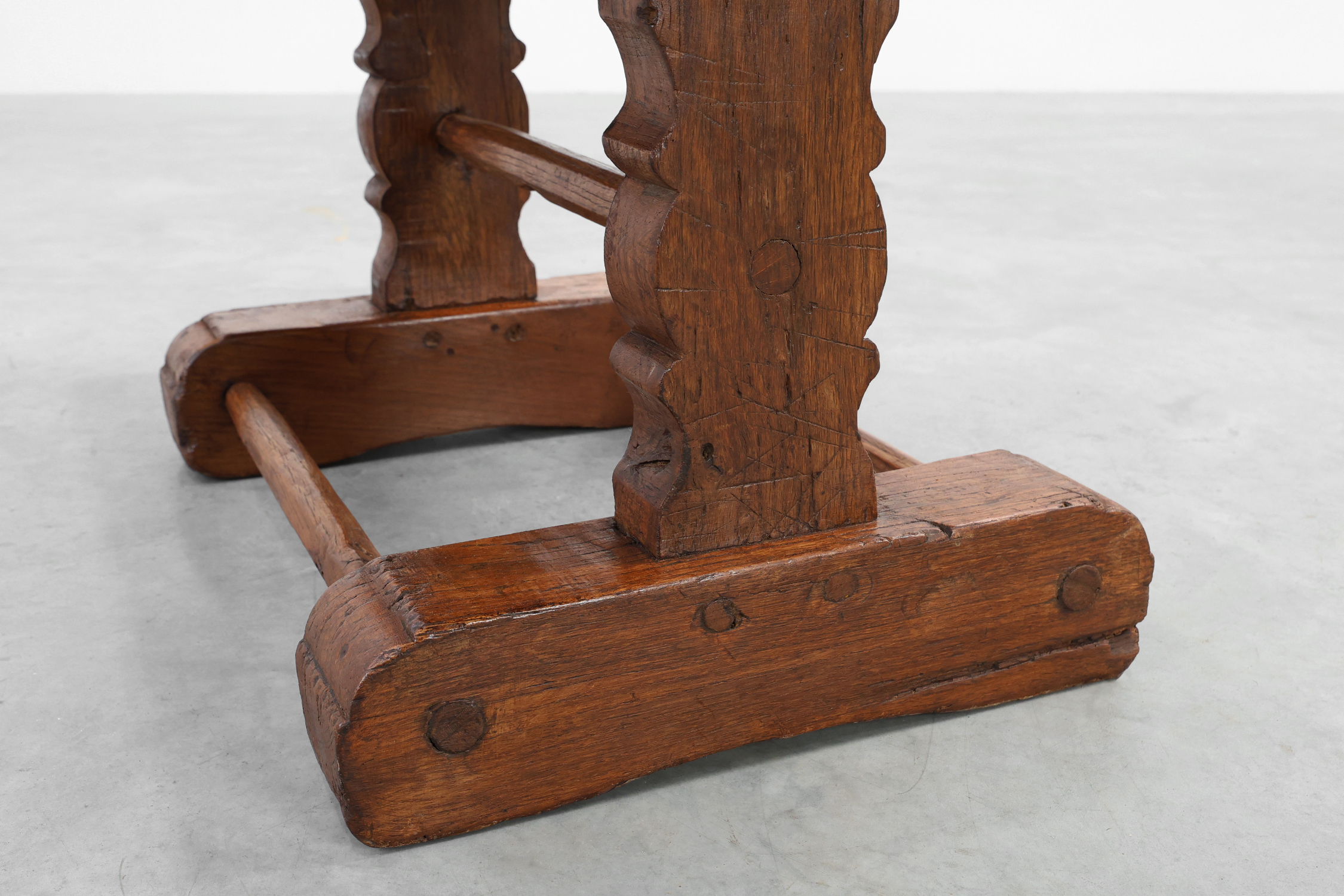Antique Oak Monastery Coffee Table, France 17th Centurythumbnail